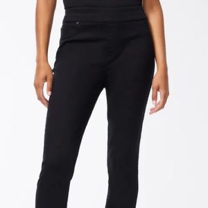 Chicos black denim pull on jeggings size 12r